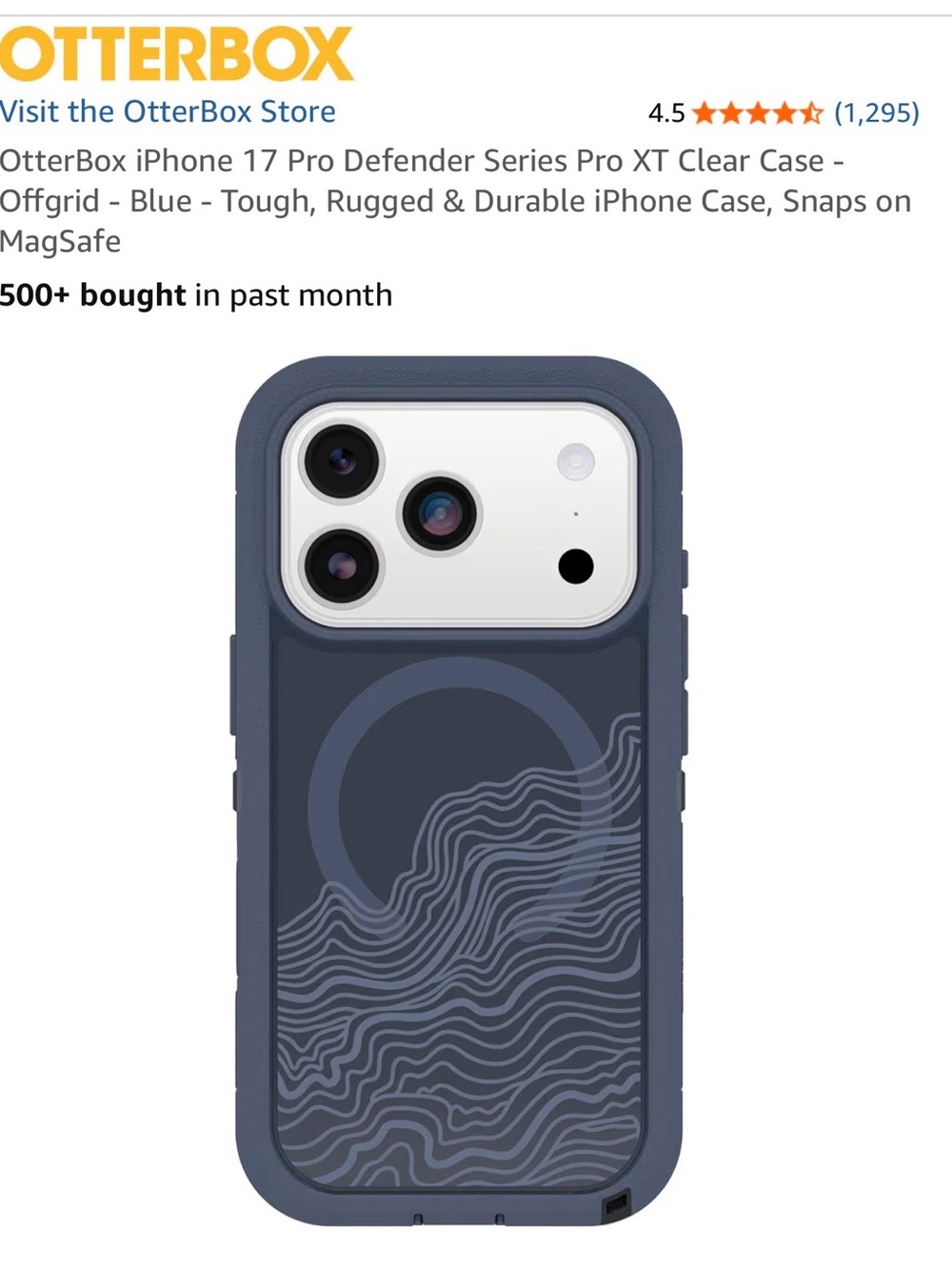OtterBox Defender Series Pro XT iPhone 17 Pro Case - Offgrid Blue (MagSafe). NIB